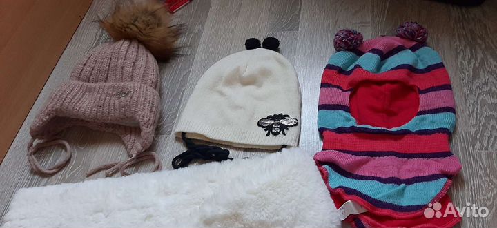 Шапочки и шарфы на 3-6 лет