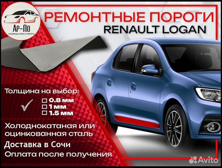 Ремонтные пороги на Renault Logan 1