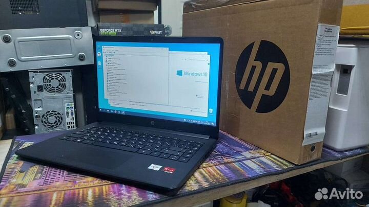 Свежий ноутбук HP Athlon gold 3150 8gb SSD 256gb