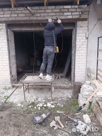 Резка и расширение проемов. Усиление. Демонтаж