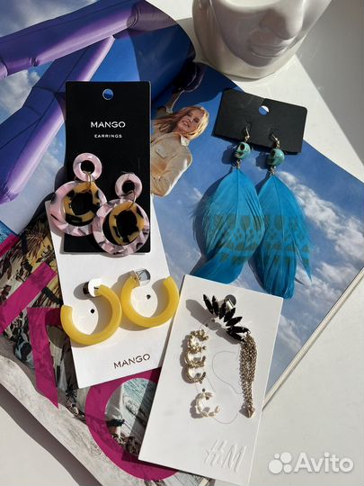 Серьги Mango и H&M (набор)