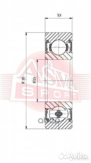 Подшипник универсальный AB153513 asva