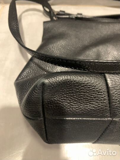 Сумка zara натуральная кожа черная