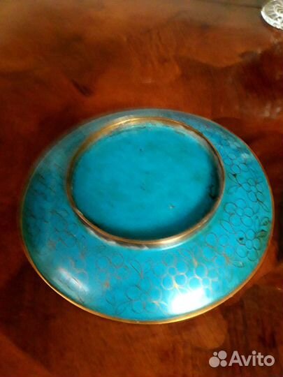 Тарелка клуазоне(перегородчатая эмаль) Китай,60-е