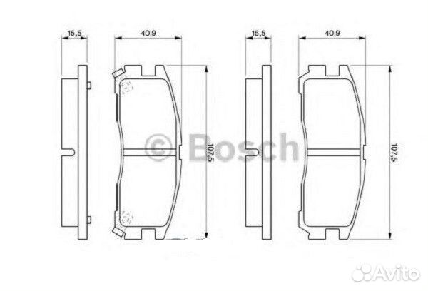 Колодки дисковые задние bosch 0986461145