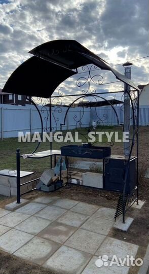 Мангал с печью
