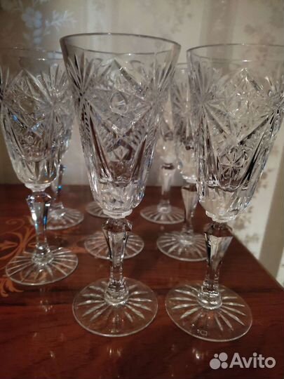 Фужеры хрустальные Чехия Богемия