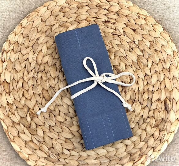 Пенал Вальдорф изо льна 6+6+12 (мелки, карандаши