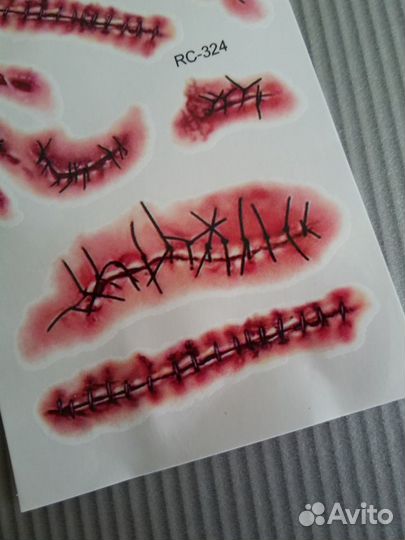 Временные переводные татуировки Шрамы