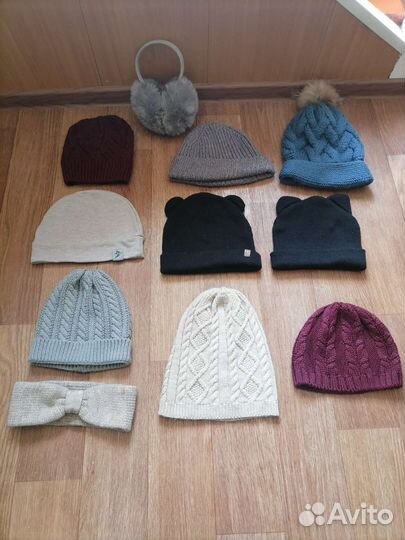 Шапка шарф варежки снуд