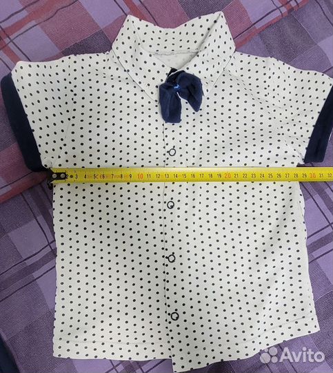 Костюм для мальчика 86 р. Рубашка+шорты+бабочка