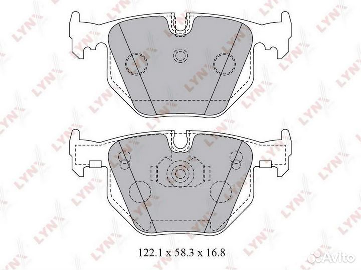Lynxauto BD-1426 Колодки тормозные дисковые зад