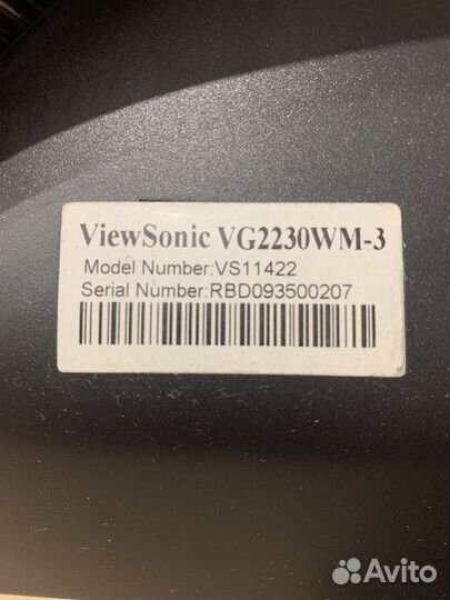 Монитор ViewSonic VG2230WM-3
