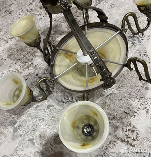 Люстра большая бронзовая 6ти рожковая 115 см