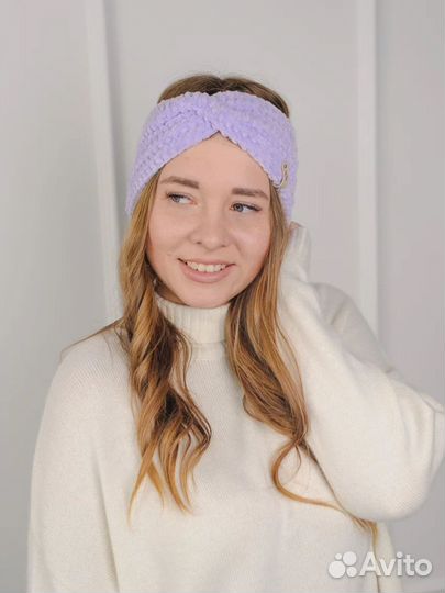 Повязка на голову в наличии и на заказ плюш
