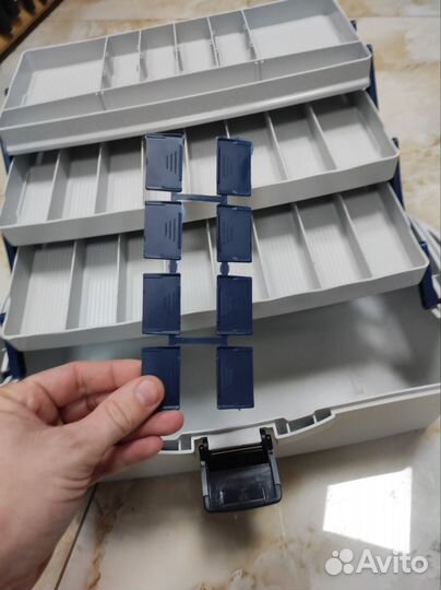 Ящик трёх полочный, для рыболовных аксессуаров