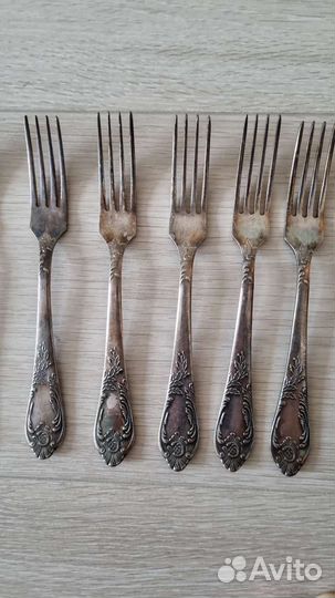 Вилки десертные мельхиоровые зиш