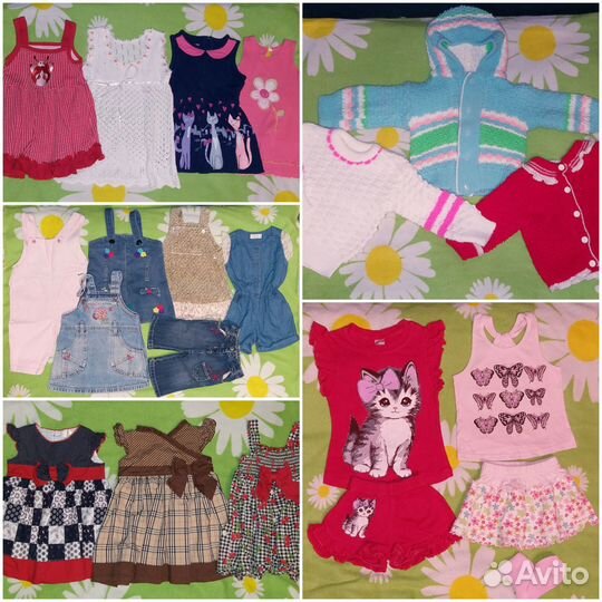 Красивая Летняя одежда на девочку на 3-9-12мес