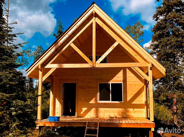 Быстровозводимая брусовая баня с гарантией