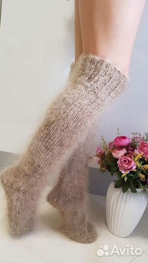 Гольфы из собачьей шерсти и козьего пуха Носки