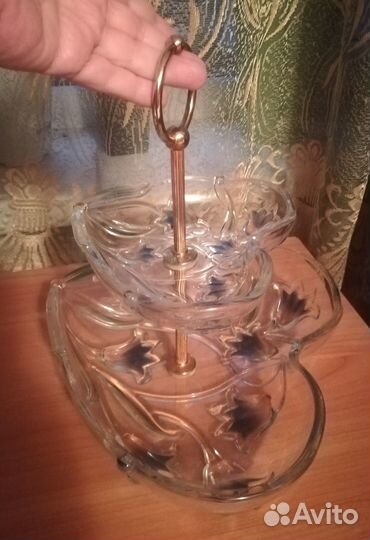 Подставка для фруктов и конфет двухярусная