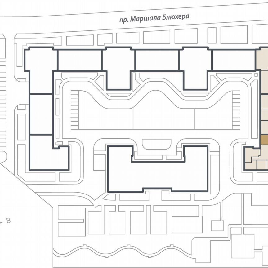 2-к. квартира, 70,4 м², 2/15 эт.