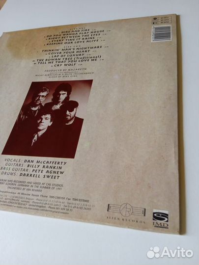 Nazareth NO jive. Винил. LP