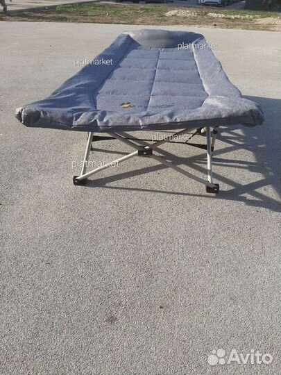 Раскладушка с матрасом усиленная на 10 ногах