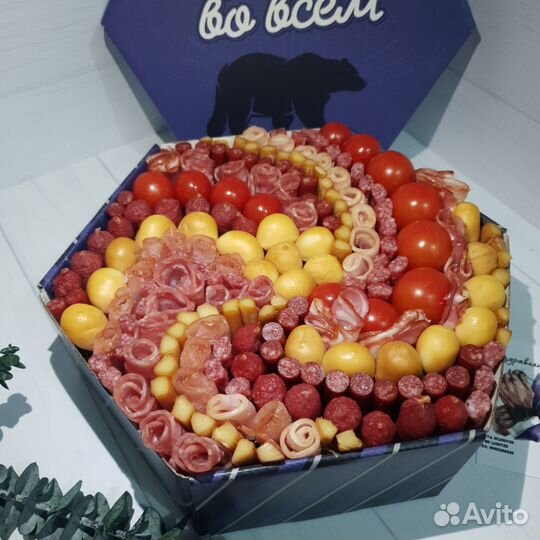 Сырно-мясная коробочка/съедобный букет