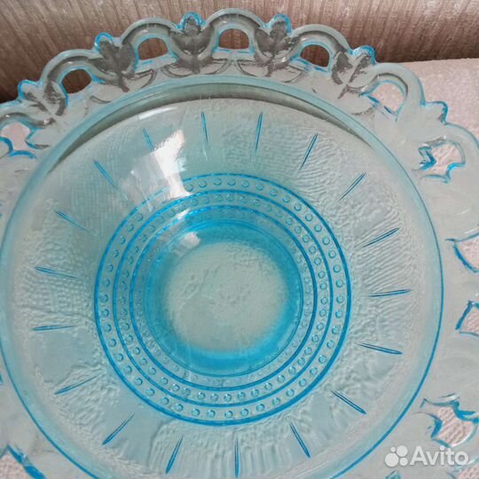 Ажурная конфетница Винтаж Стекло СССР