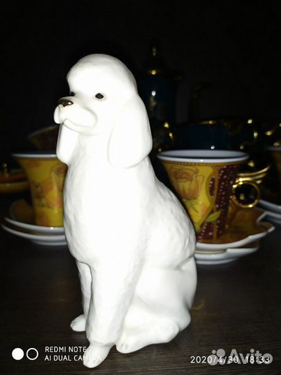 Статуэтка Пудель фарфоровый 15 см