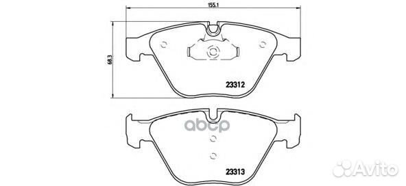 Колодки пер. BMW 7 E65, E66, E67 11/01 P06054