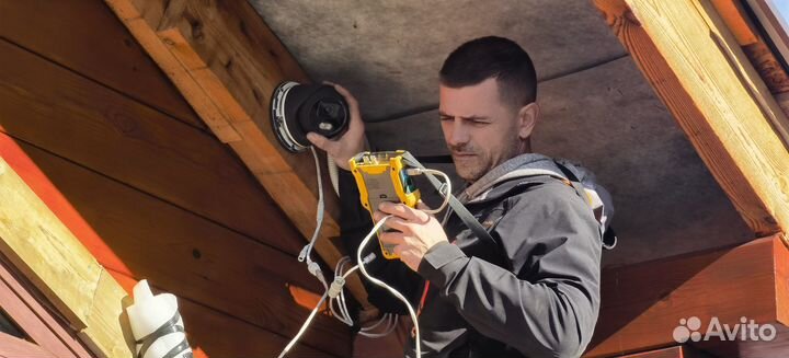 Монтаж камер видеонаблюдения, скуд