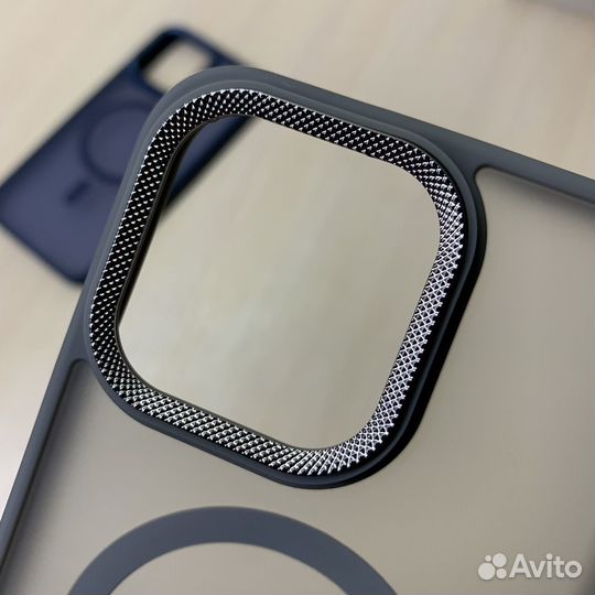 Чехол на iPhone 15 Pro MagSafe MetSafe серый