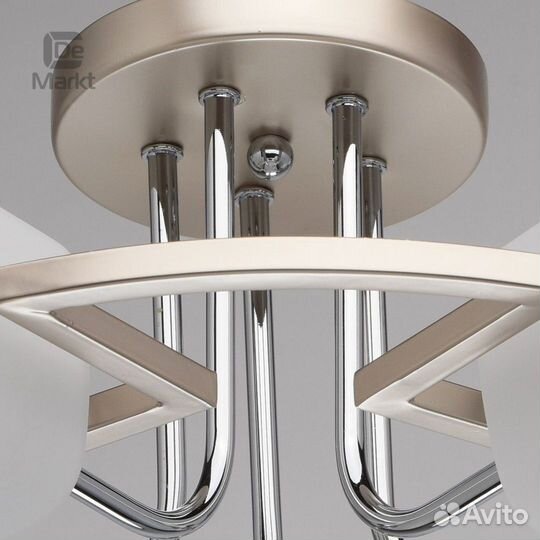 Люстра металл и стекло в спальню современная