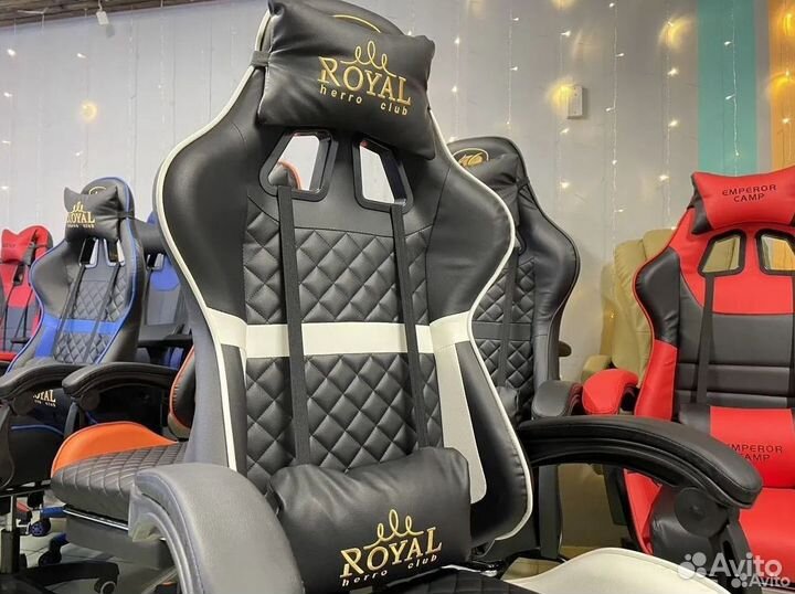 Компьютерное игровое кресло геймерское с массажем