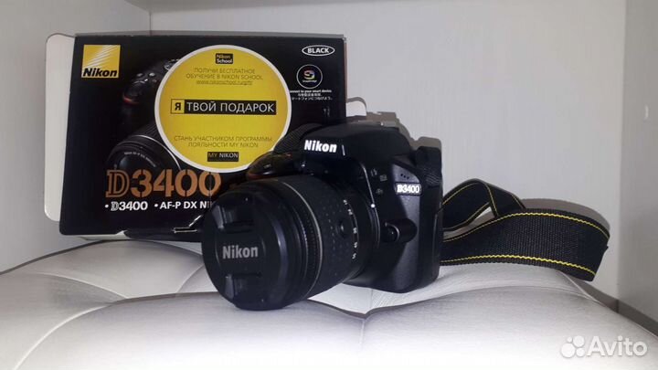 Зеркальный фотоаппарат nikon D3400+аксесуары