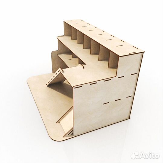 Детская парковка для машинок деревянная