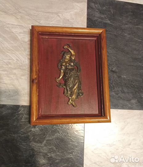 Старинное панно, латунь, бронза