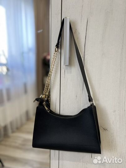 Сумка багет черная
