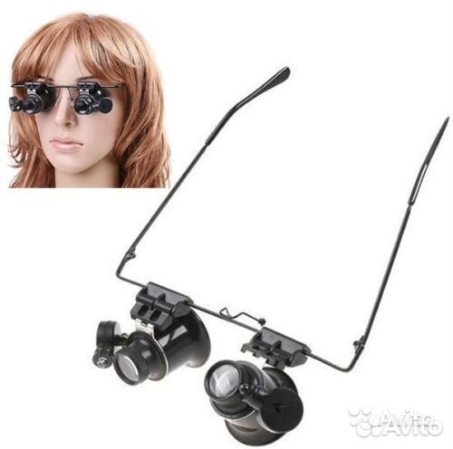 Очки Лупа для ювелира, часовщика с 20х увеличением