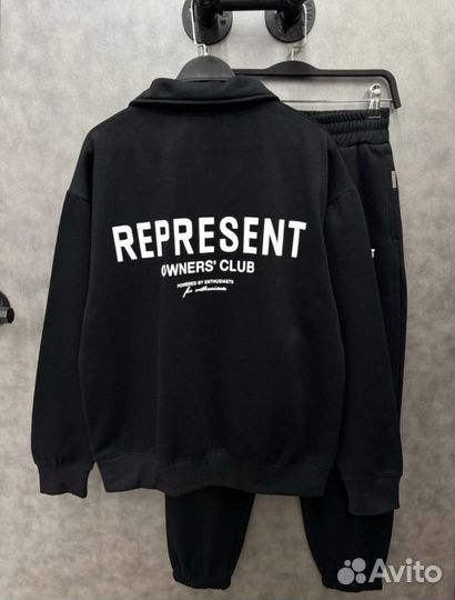 Костюм штаны свитшот represent на флисе