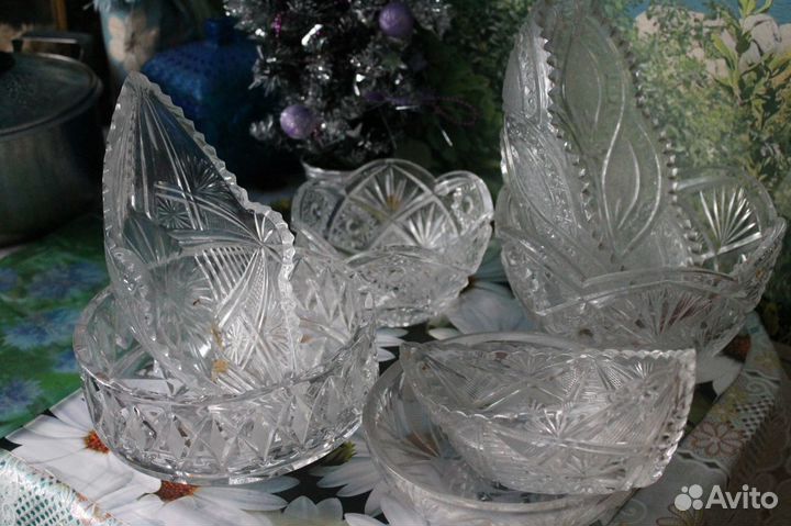 Пепельница и Вазы хрусталь