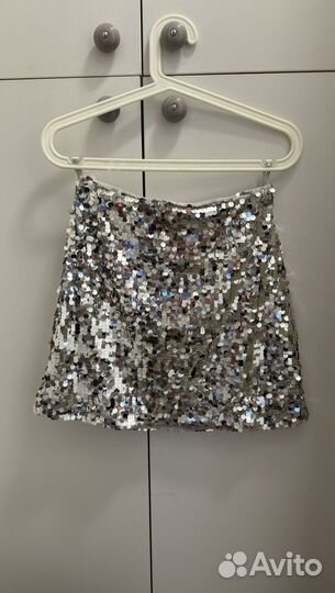 Юбка в пайетках мини 40