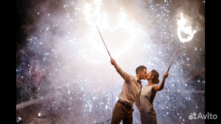 Фаер-шоу и Огненные буквы на свадьбу день рождения