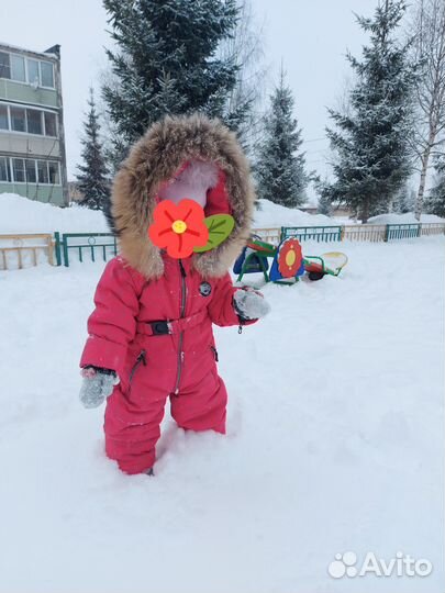 Зимний комбинезон для девочки 80 86