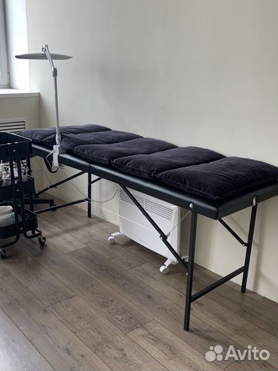 Кушетка косметологическая с матрасом черная