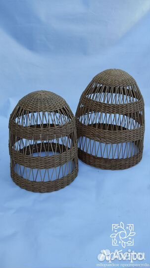 Потолочный абажур плетеный