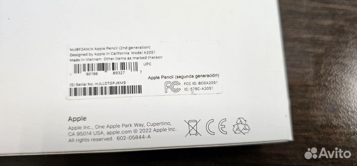 Стилус Apple pencil 2 го поколения mu8f2am/a ориг