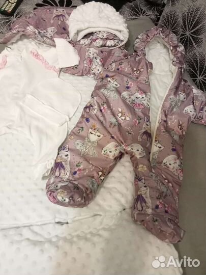 Конверт на выписку для девочки демисезонный